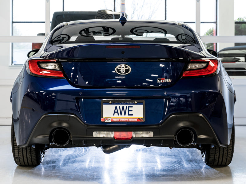 AWE Tuning Touring Edition Cat-Back Exhaust Diamond Black Tips for Subaru BRZ/ Toyota GR86/86 3015-33486