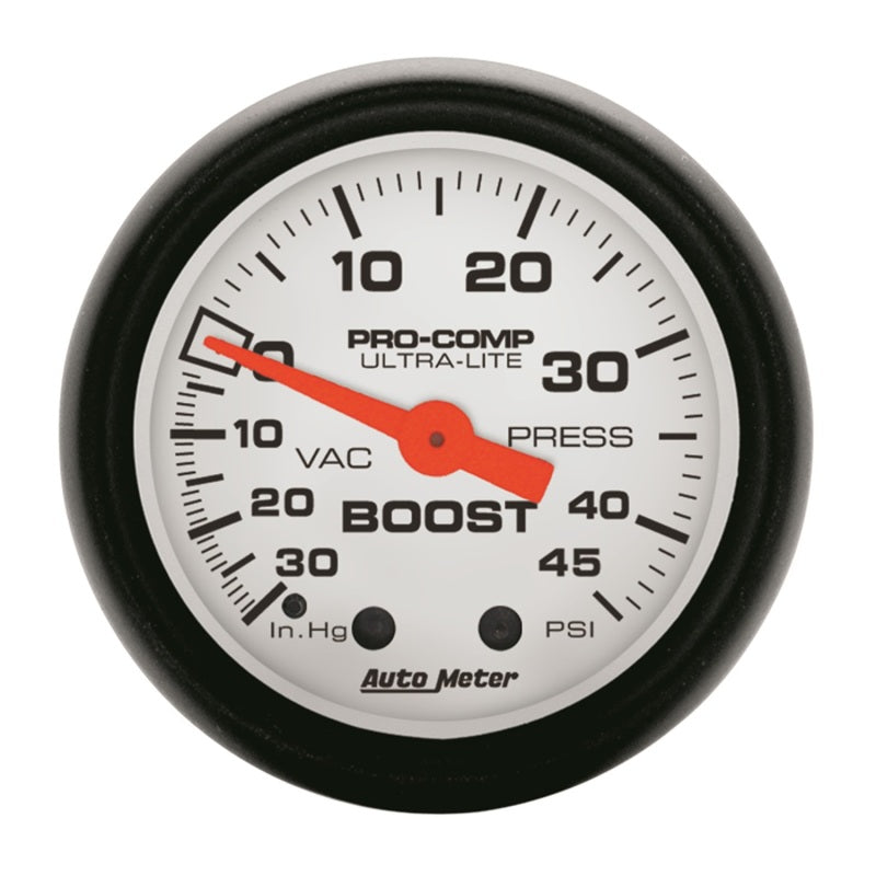 Autometer Phantom 2-1/16" 30in Hg-Vac/45PSI Mechanical Vacuum/Boost Gauge - 5708