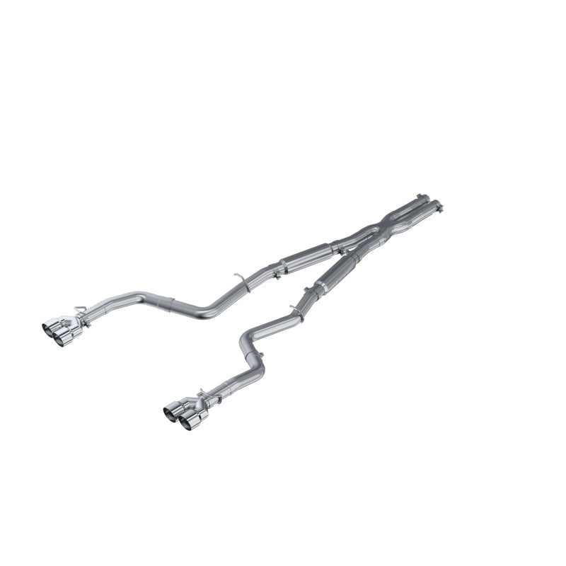 MBRP 3"Dual Rear Cat-back AL Steel Quad Tips (Street) For 15-16 Dodge Challenger 5.7L HEMI S7115AL