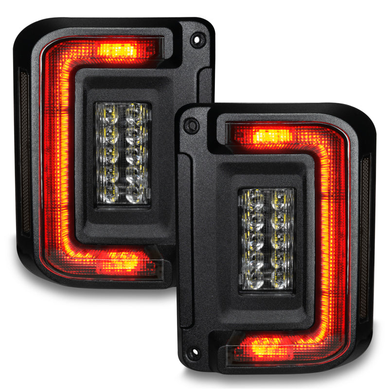 ORACLE Lighting Flush Mount Tinted LED Tail Lights for 07-17 Jeep Wrangler JK 5891-504-T