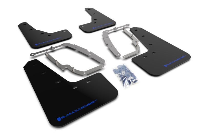 Rally Armor 17-22 Tesla Model 3 Black UR Mud Flap w/ Blue Logo