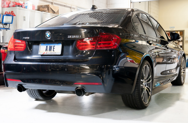 AWE Tuning Touring Edition Axle Back Exhaust for BMW F3X 335i/435i-102mmDiamond Black Tips 3010-33030