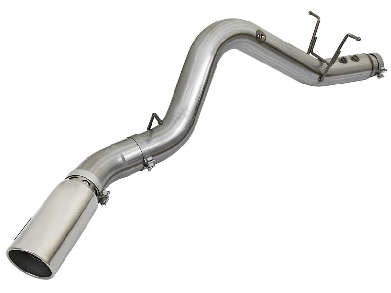 aFe LARGE BORE HD 5in 409-SS DPF-Back Exhaust w/Polished Tip 2017 GM Duramax V8-6.6L (td) L5P