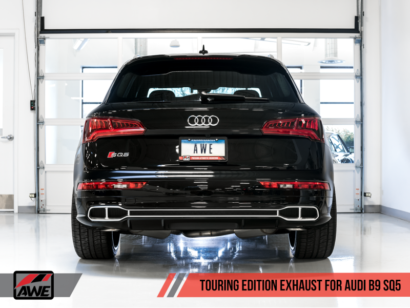 AWE Tuning Touring Edition No Tips Turn Downs Cat-Back Exhaust For Audi B9 SQ5 Resonated 3015-31016