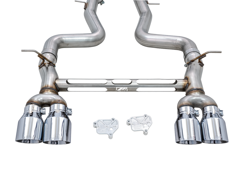 AWE Tuning Track Edition Catback Exhaust - Chrome Silver Tips for BMW F8X M3/M4 3020-42082