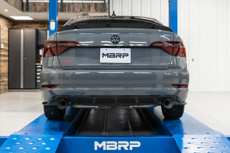 MBRP Dual Split Rear Exit Exhaust, 19-21 VW Jetta GLI T304 3" Cat-Back, Carbon Fiber Tips S46083CF