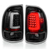 ANZO 1997-2004 Dodge Dakota LED Taillights Black Housing Clear Lens Pair