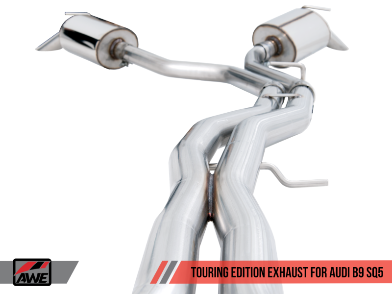 AWE Tuning Touring Edition No Tips Turn Downs Cat-Back Exhaust For Audi B9 SQ5 Resonated 3015-31016