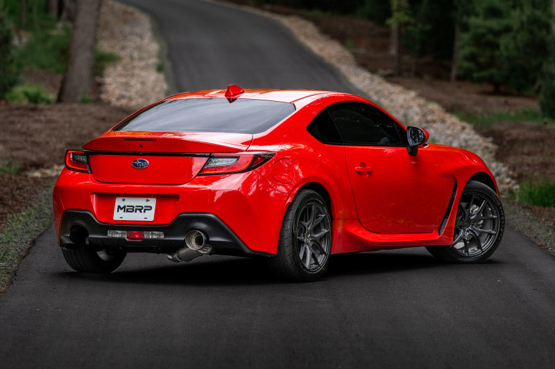 MBRP 3" Cat-Back Single Rear Exit 12-22 Subaru BRZ 17-22 Toyota GR86 w/ Burnt Tip S48063BE