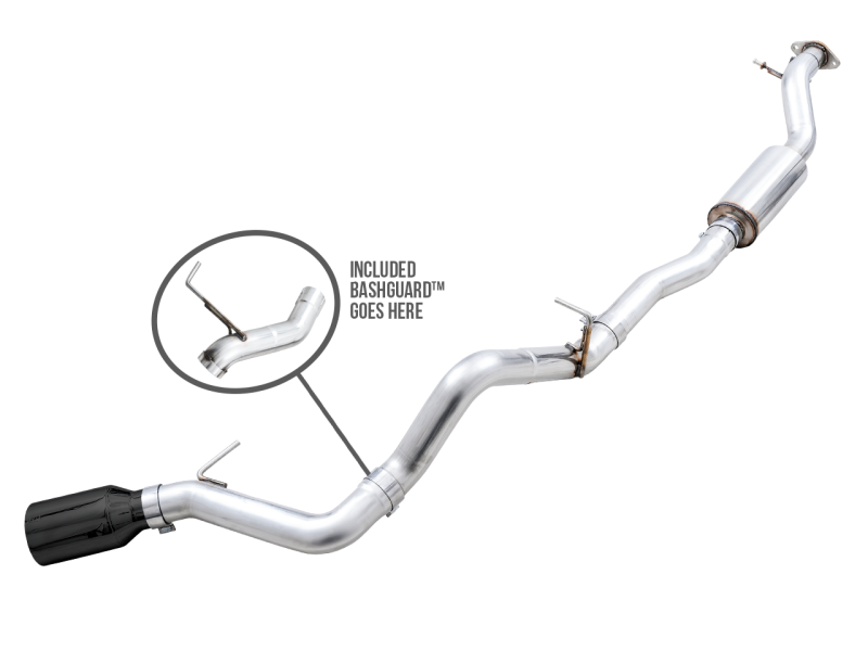 AWE Tuning 0FG Single Rear 5" Diamond Black Tip Catback Exit Exhaust For 21+Ford Bronco 3015-23789