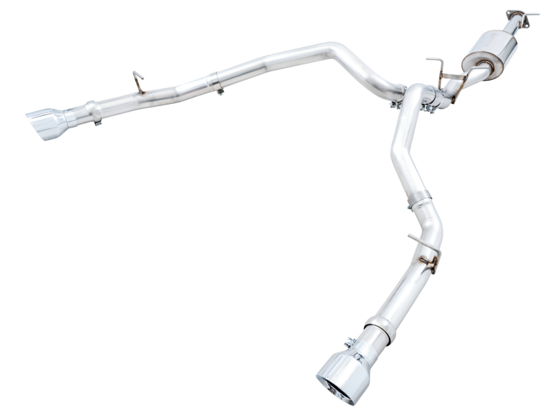 AWE Tuning 0FG Dual Rear Exit Catback Exhaust for 5th Gen RAM 1500 5.7L Chrome Silver Tips 3015-32005